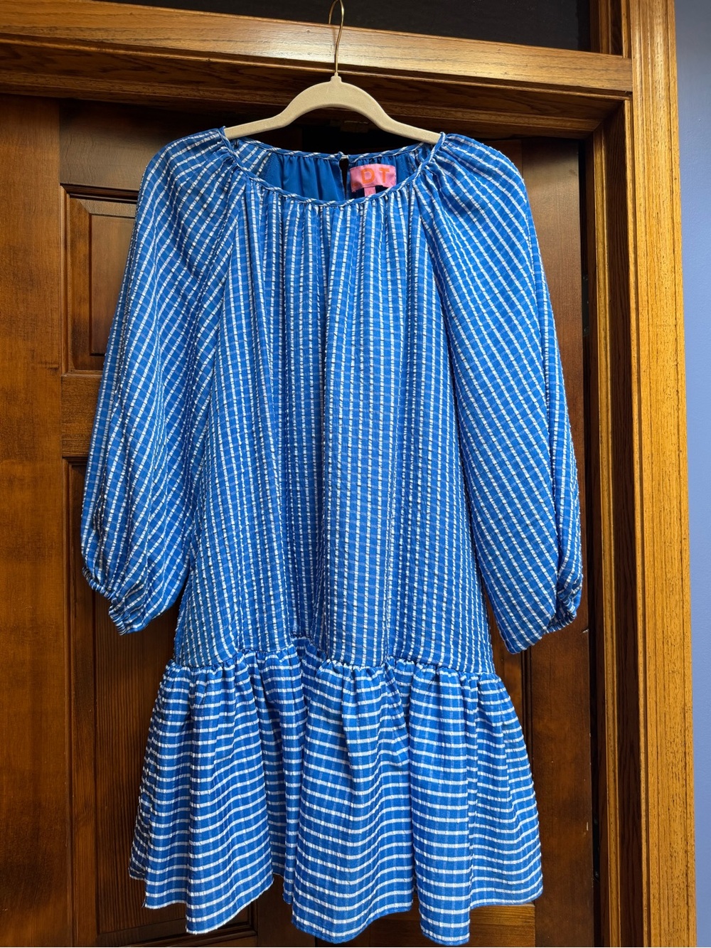 LDT Rachel Ruffled Round Neck Dress, Size 6